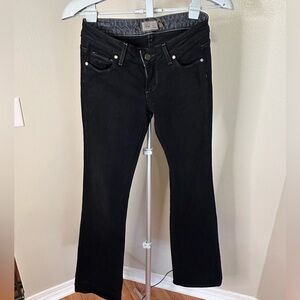 PAIGE Premium Denim Black High Rise Laurel Canyon Boot Cut Jeans NWOT